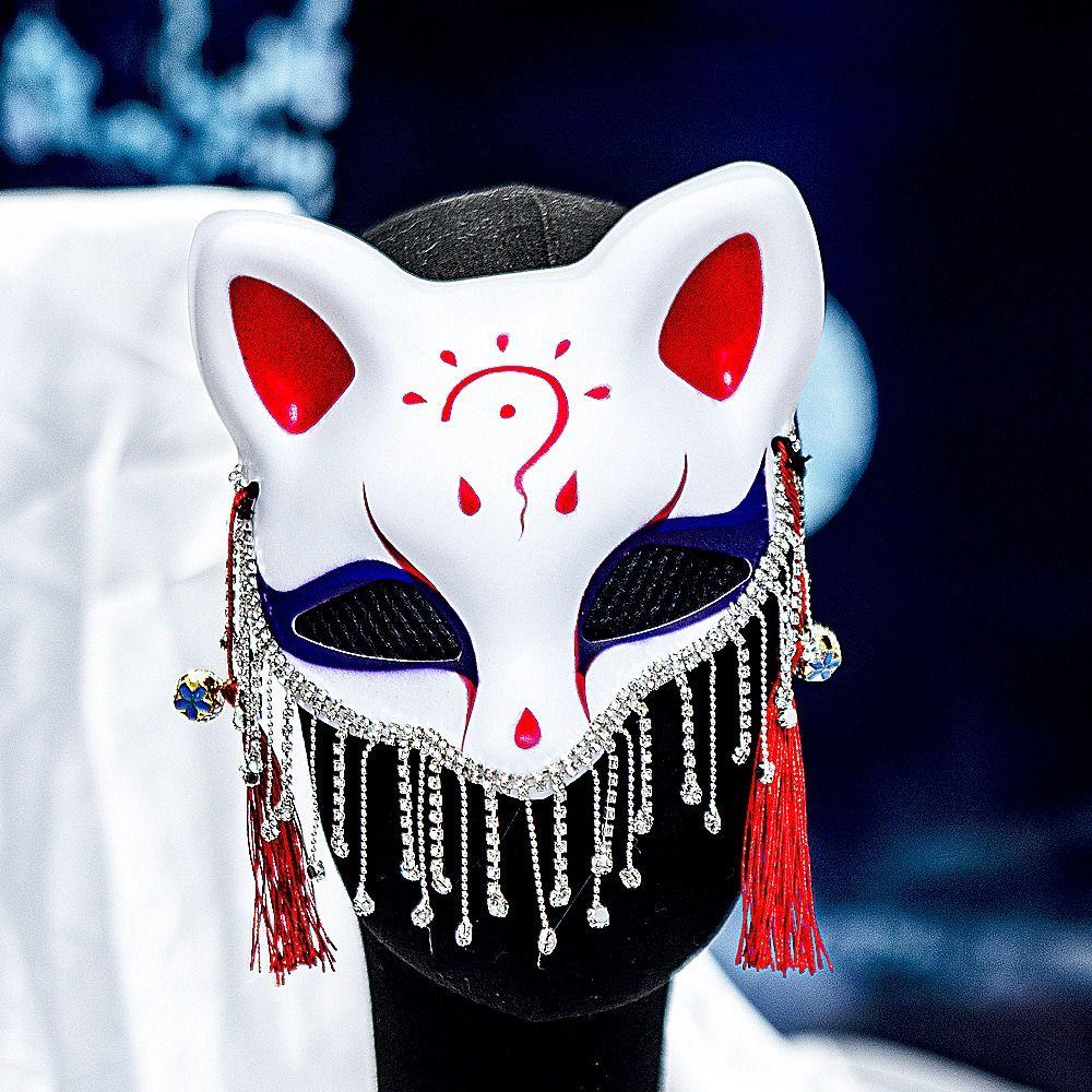 Кисточка Маска животного Стразы Венецианские маскарадные маски Ночной клуб Маска на пол лица Девушка