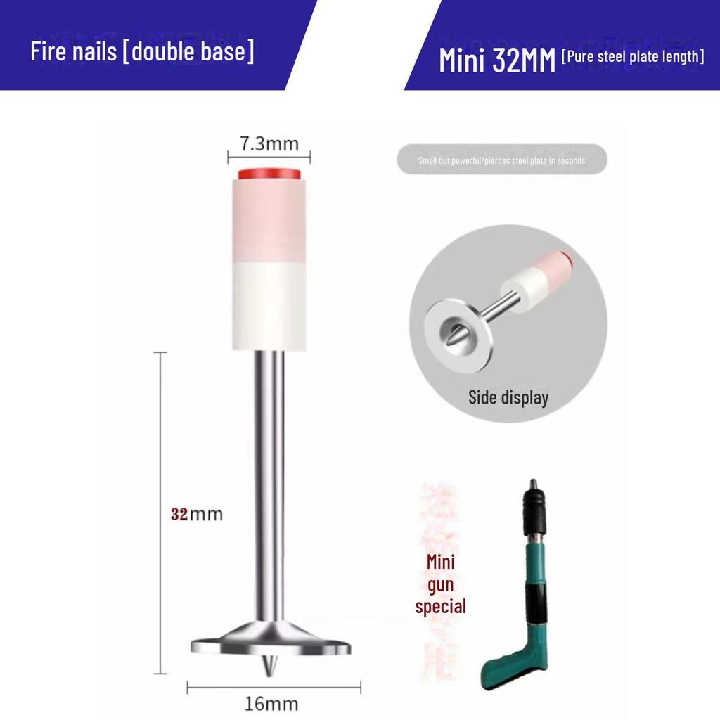 Компактный потолочный гвоздезабивной пистолет для бетона и стали с глушителем