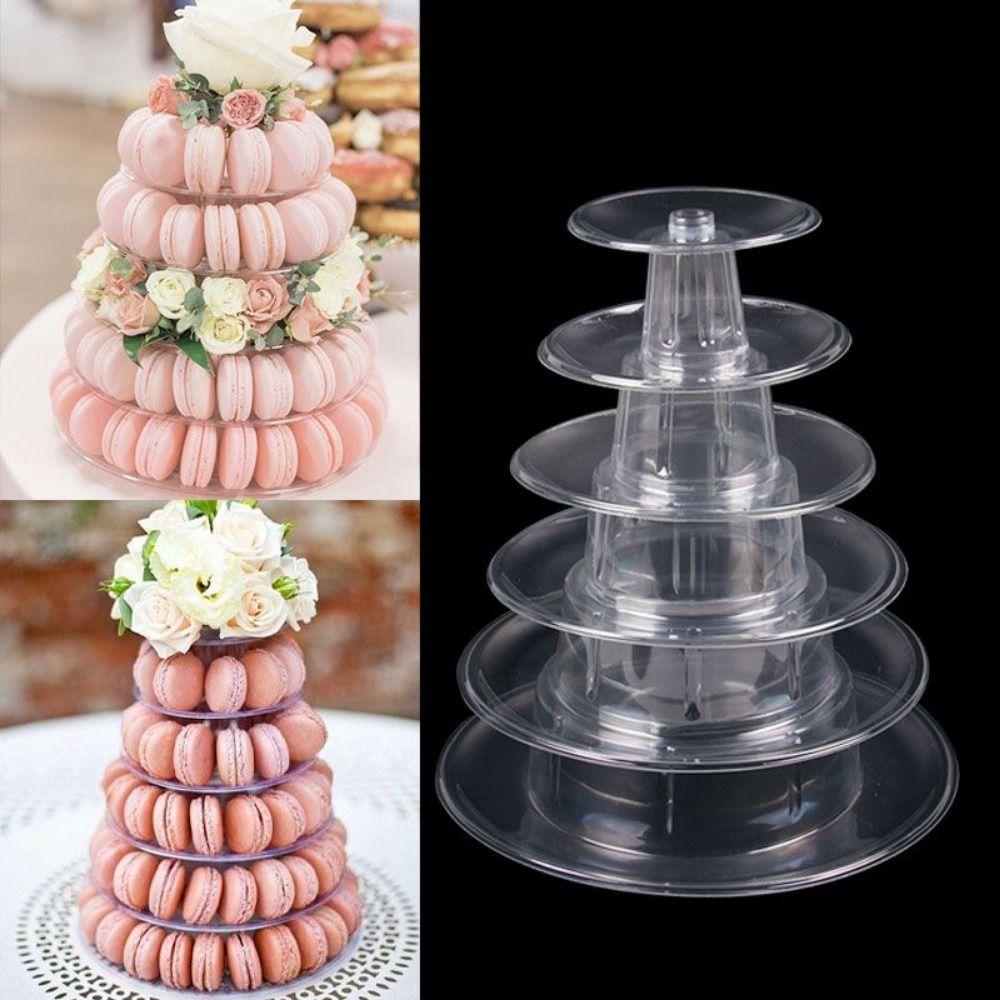 Clear Macaron Display Stand PET Material Cake Placing Rack Cupcake Tower Rack Macarons Display
