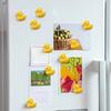 10Pcs Little Yellow Duck Refrigerator Magnet Home Office Kitchen Locker Fridge Magnetic 3D Cartoon Duck Decoration Ornament