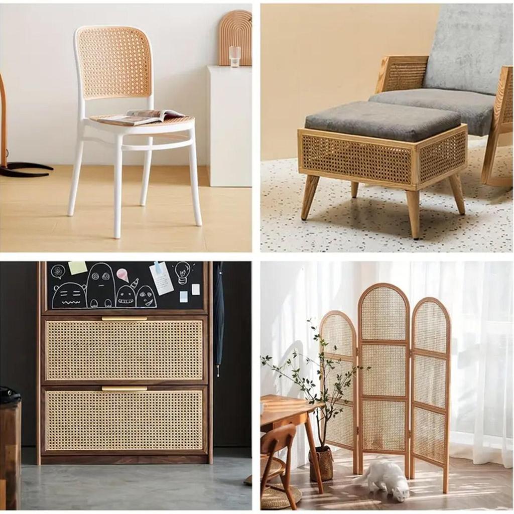 Индонезийская пластиковая лента из ротанга для тростниковых проектов, 40/45 см, тканая открытая сетка, рулон трости, инструменты для ремонта мебели, хит продаж