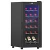 18-Bottle Narrow Wine Fridge, with Lights - Black