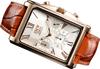 Square Watch Silver Rose Gold Watch Square Rectangular Chronograph Limited Model Seiko Quartz Leather Band Genuine Leather Business Simple Popular Day