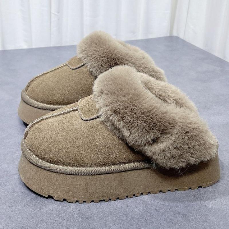 New Thick-soled Shoes, Snow Boots, Women's Shoes, Thickened and Fleece Flip-flops