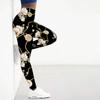 Женские черные цепочные розовые принты эластичные леггинсы для йоги фитнеса бега спортзала активного отдыха брюки