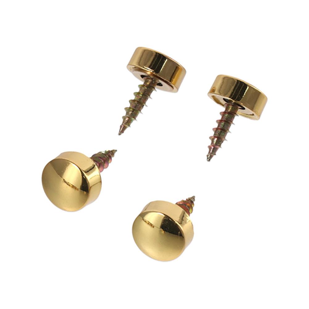 8pcs Brass Mirror Fasteners Cover 12mm Screws Caps Bathroom Panels