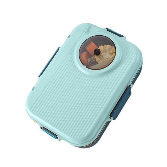 1 комплект контейнера для пищевых продуктов объемом 1100 мл, 3 отделения, ланч-бокс Bento из нержавеющей стали, не содержащий BPA, с