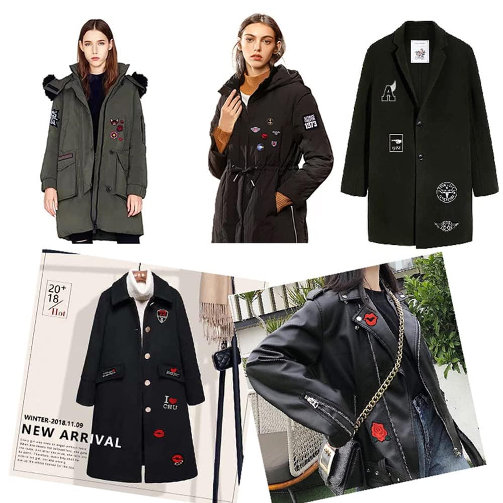 DFsucces Iron Patch Популярный набор Вышитая заплатка Ремонт заплатка Приклейте или пришейте заплатку Наклейка Сделай сам Ремонт ручной работы Военный (20 патчей)