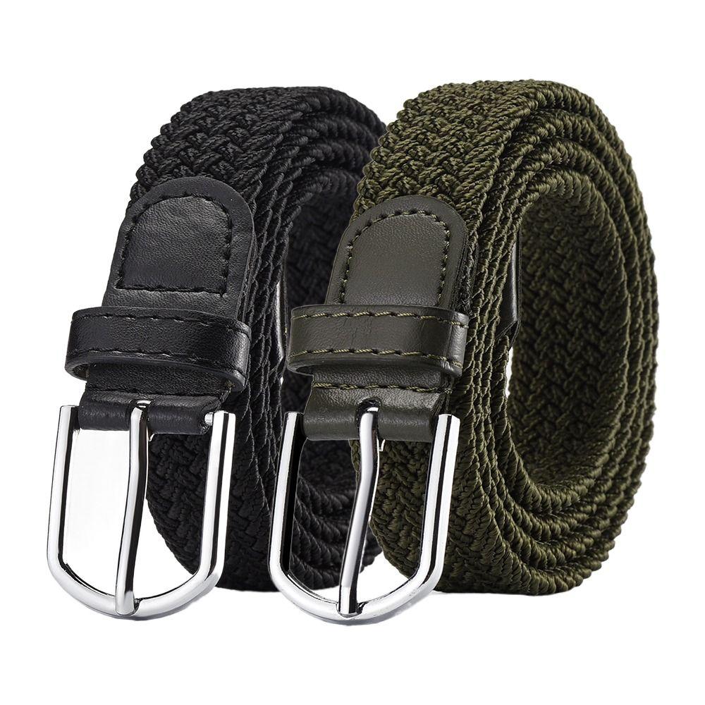 Эластичный ремень без отверстий Универсальный плетеный пояс Эластичный холщовый плетеный ремень для женщин и мужчин