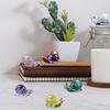 Yousheng Faux Crystal Snail Figurine Colorful Natural Stone Snail Statue Mini Hand Carved Healing Snail Ornament Home Office Desktop Decoration