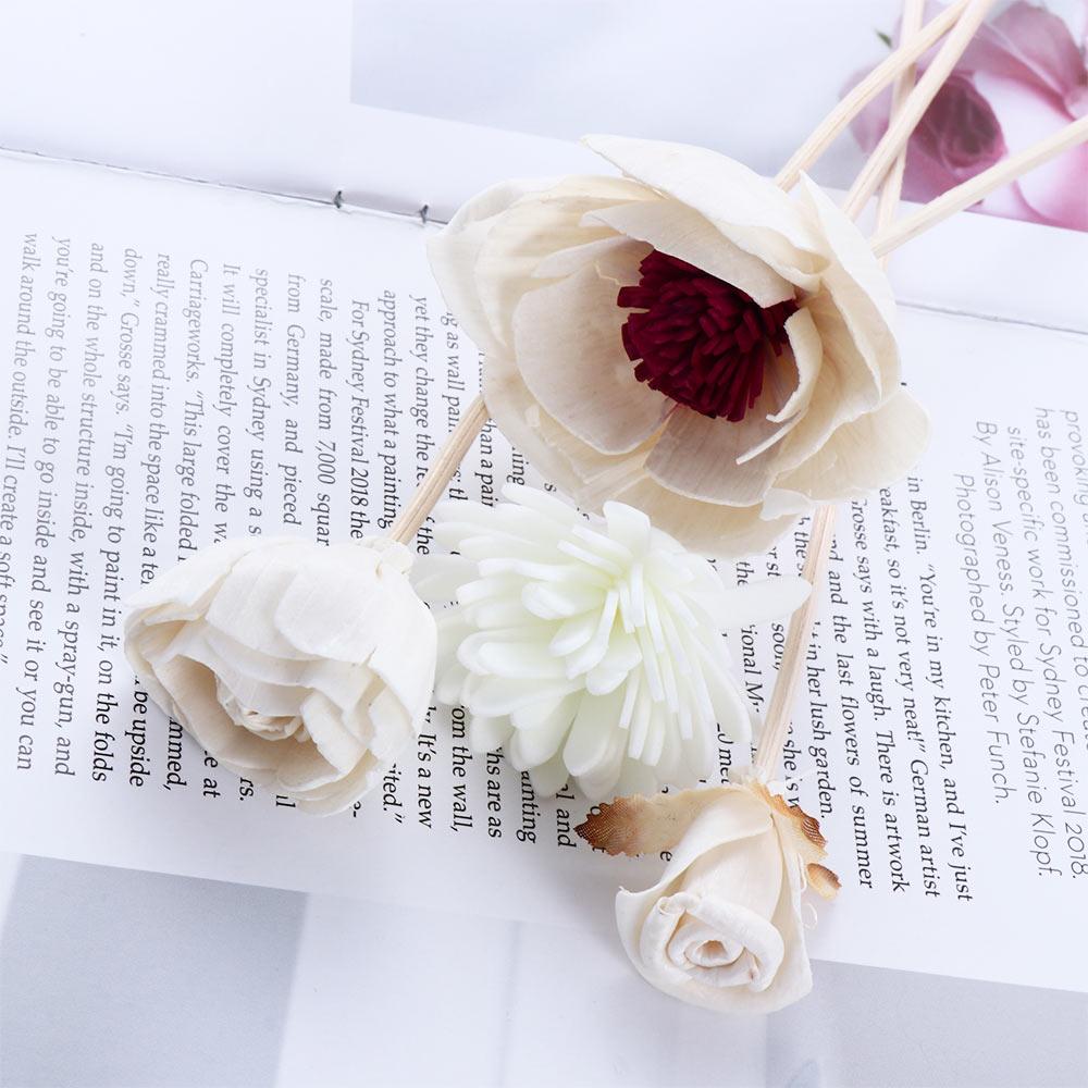 Духи Ароматерапия для ванной комнаты Цветочный диффузор для духов Ароматерапия с искусственными цветами Ротанг