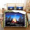 3D Print Natural Landscape Camping Night Sky Comfortable Duvet Quilt Cover Pillowcase Bedding Set Children Bedroom Home Textile