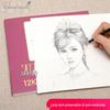 Классический скетчбук: 120 листов, бумага для рисования формата 12K+16K со sketching-карандашами