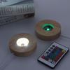 Gift for Crystal Ball Home Decor Color Changing LED Lights Wooden Lighted Base Stand Display Base
