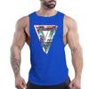 Four Seasons Adult Men'S Fitness Outdoor Sports Crew-Neck Vest Creative Triangle Pattern 2d Print Multi-Color Sleeveless Shirt