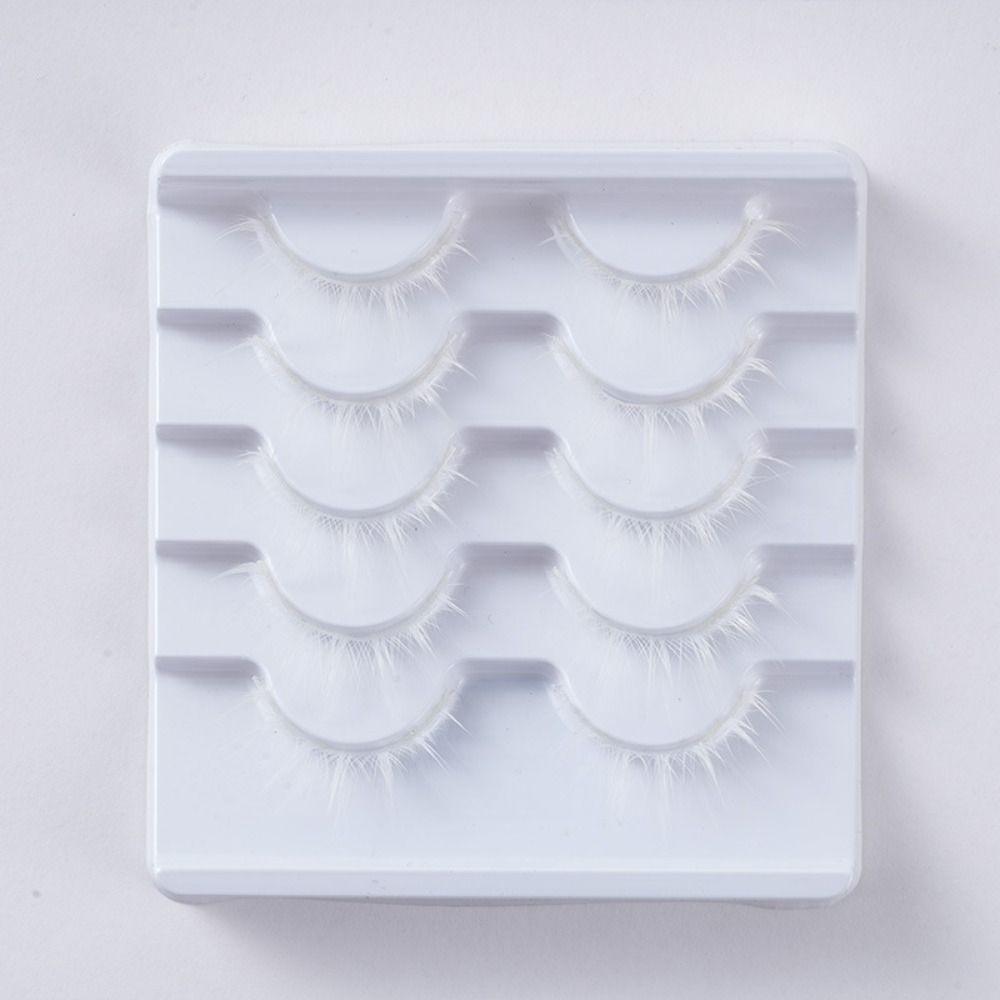 Japanese Style 3D Upper Lashes White Manga Lashes  for Halloween Party Stage Masquerade