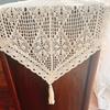 38*180 см Белая Роза Цветы Вышивка Скатерть Обложка Свадебный Чай Кофе Обеденная Скатерть Кухонная Вечеринка Рождественский Домашний Декор