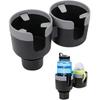 JINKEY Dual Cup Holder Expander For Car, 2 In 1 Multifunctional Large Car Cup Holder Expander Adapter With Expanded 2.69"- 3.94" Adjustable Base For