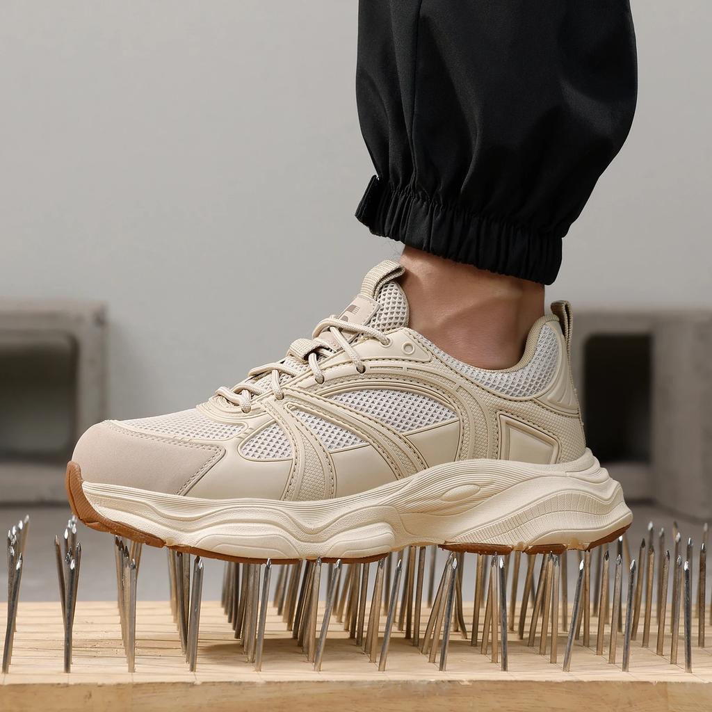 2025 Рабочая обувь Мужская Легкие Защитные Ботинки Неразрушимые Рабочие Кроссовки Женские Кевларовая Стелька Защитная Обувь со Стальным Носком