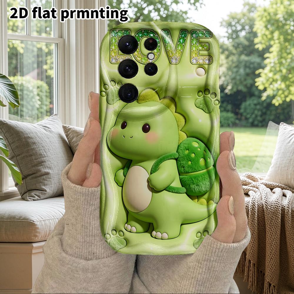Чехол для телефона: 2D плотный защитный чехол для Samsung Galaxy A34 A35 M05 M06 S20 S22 S21 FE Plus 5G, Стиль для пары, Зеленый маленький динозавр, Рождество и Хэллоуин