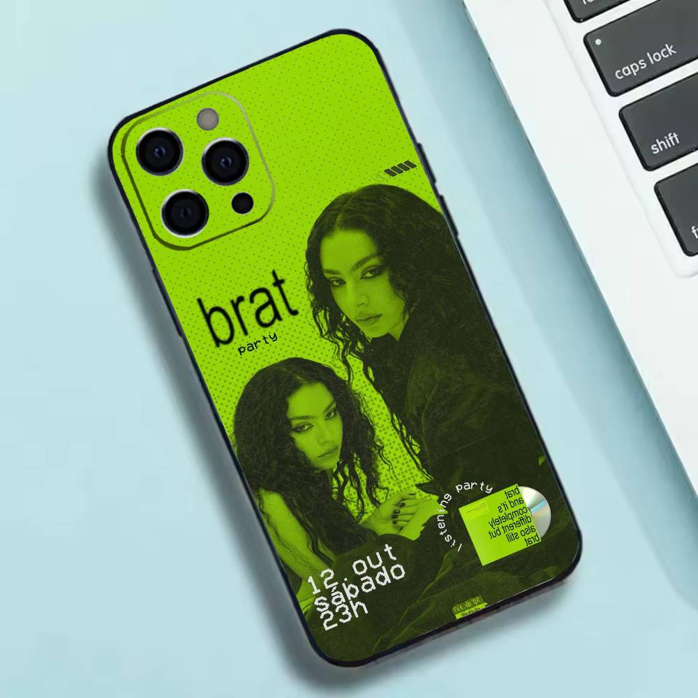 Charli XCX Brat Phone Case Silicone Soft For IPhone 17 16 15 14 13 12 11 X XR Plus Pro Max Plus