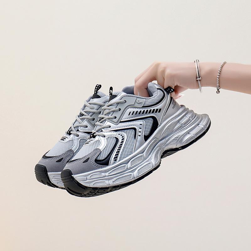Ins Korean Version of Platform Dad Shoes 2025 Spring New Street Shot Student Running Sneakers Heightening Casual BL02