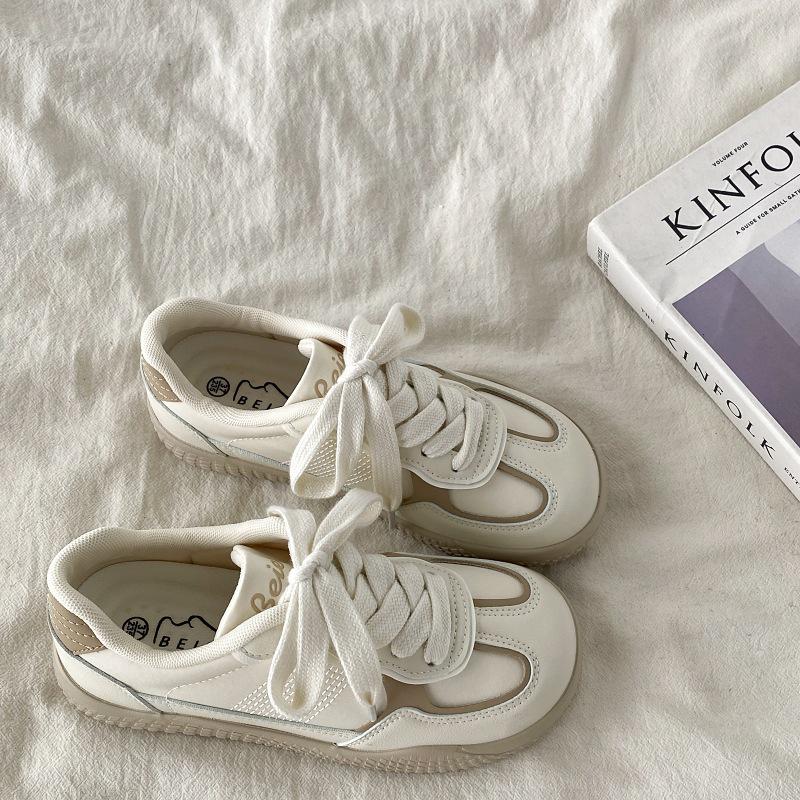 Женские розовые кроссовки Dexun — Niche Design, универсальная повседневная спортивная обувь, весна и осень 2024 г., белый цвет Forrest Gump.