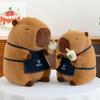 New Apron Milk Tea Cup Capybara Plush Toy Kapibara Doll Children's Birthday Gift