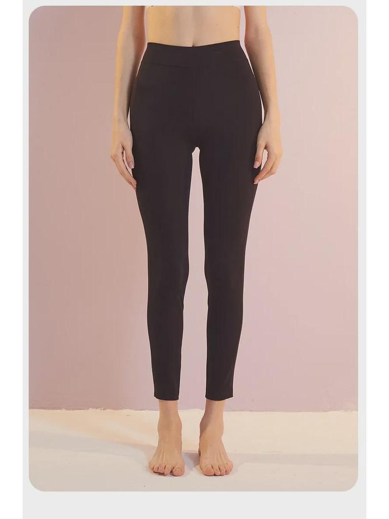 Женские осенние леггинсы Lenzing Modal 80-Count с высокой талией - антибактериальные, бесшовные, высокоэластичные теплые брюки