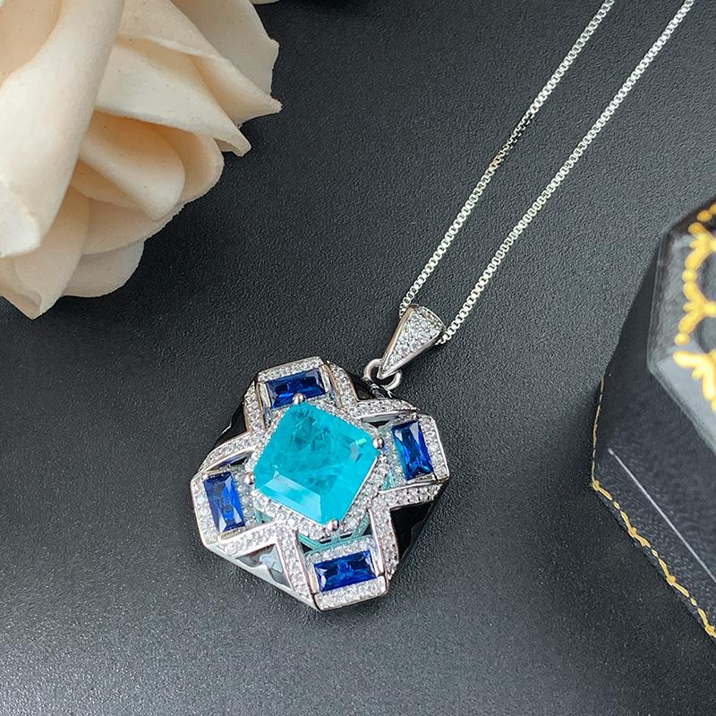 Новый комплект ювелирных изделий, ювелирное кольцо, ожерелье, изменит цвет, красный корунд, цвет циркония, женский, высокая мода, легкий, роскошный, универсальный