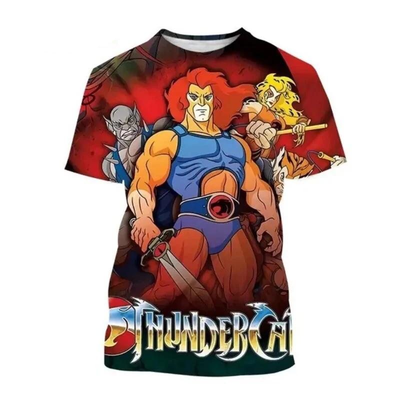 Hot Anime Thundercats 3D Print T-Shirts for Men Summer Fashion Streetwear Short Sleeve T Shirt O-Neck Tees Tops Clothing