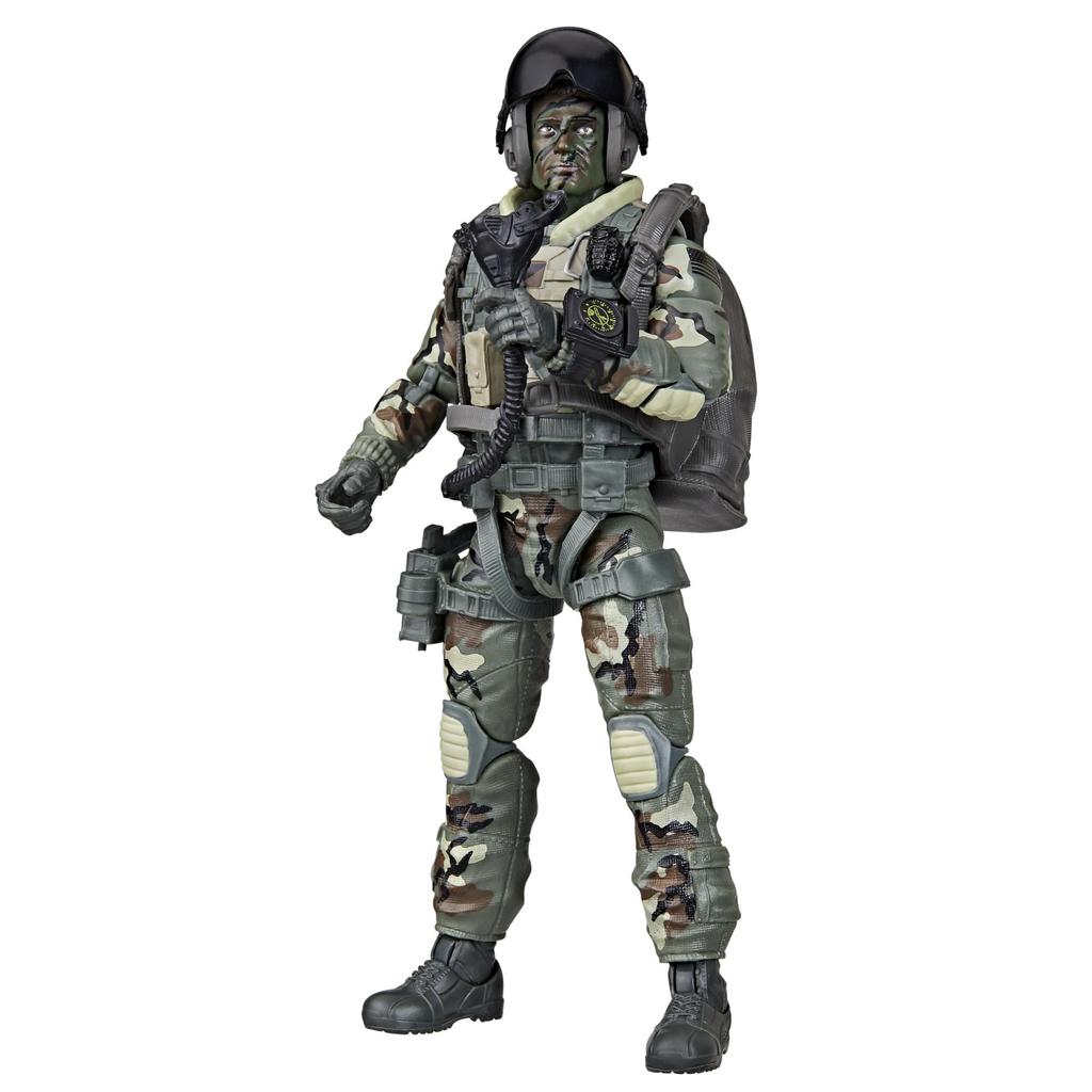 Joe Classified Series 60th Anniversary Action Pilot Halo Altitude Low Action Figure with Parachute 18 Accessories G.I. - (High Opening) Jumper, 6-Inch