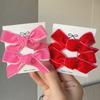 2 шт./набор Новые пушистые милые бантики Детские заколки для волос Конфетный цвет Заколки-невидимки для волос принцессы для девочек Детские аксессуары для волос Подарок