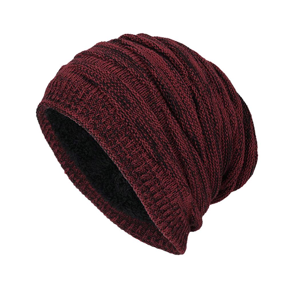 Мужская зимняя шерстяная вязаная теплая шапка для активного отдыха на открытом воздухе, толстые мягкие лыжные шапки
