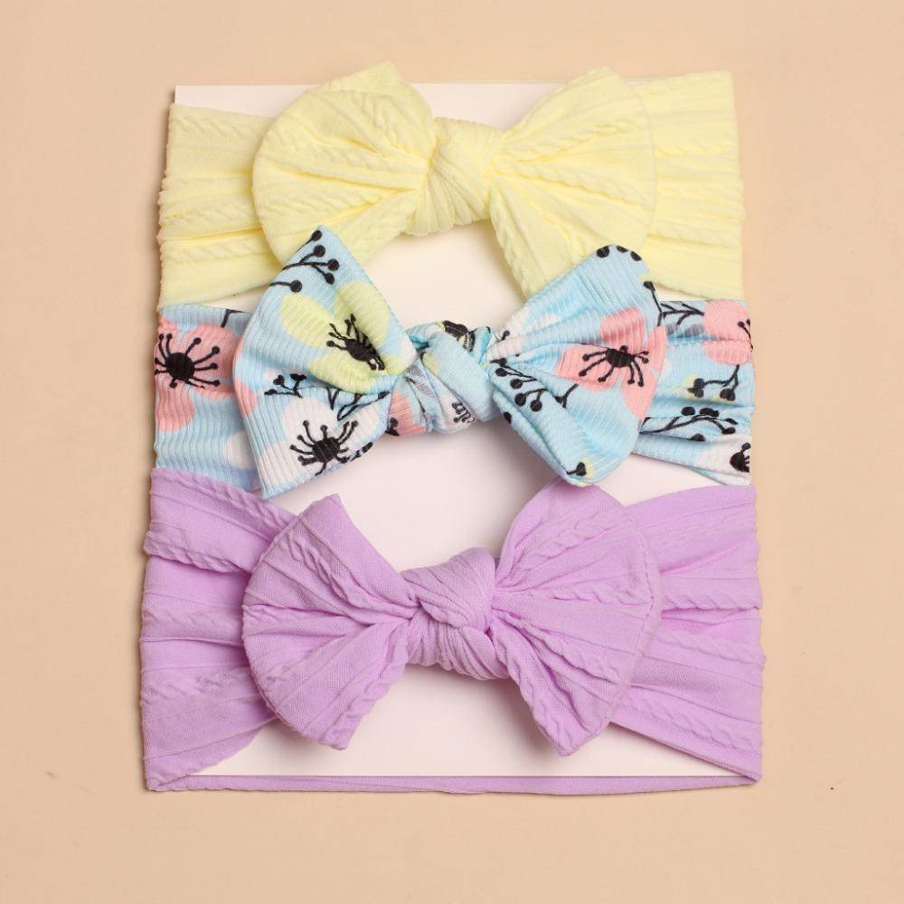 3Pcs/Lot Soft Baby Headbands Elastic Headwear Cute Headwrap  for 0-2Years