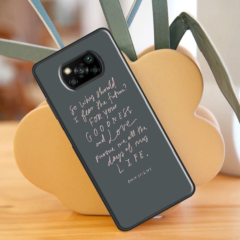 Цитаты из библейских стихов для POCO X3 GT F1 F2 F3 M3 M4 X3 Pro, чехол для телефона Xiaomi Mi 11T Pro 10T 11 Lite, чехол