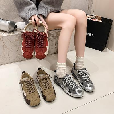 Новая модная обувь на шнуровке с большой головой, повседневная обувь, обувь для скейтборда, увеличение внутренней высоты, женская