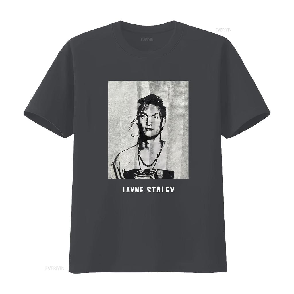 Alice In Chains Layne Staley Футболка Рок-группа Дизайн-трибьют Посадка Американский стиль винтажный Стиранный Растянутый Мягкий мужской Унисекс