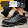 Labor Insurance Shoes Anti-smashing and Anti-piercing Cowhide Wear-resistant Construction Site Workshop Anti-compression Safety Work Shoes
