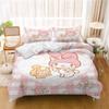 Miniso-My Melody Комплекты постельного белья Детский комплект постельного белья для дома Двуспальный 3-предметный набор 1 пододеяльник Роскошный 100% полиэстер Современный с принтом