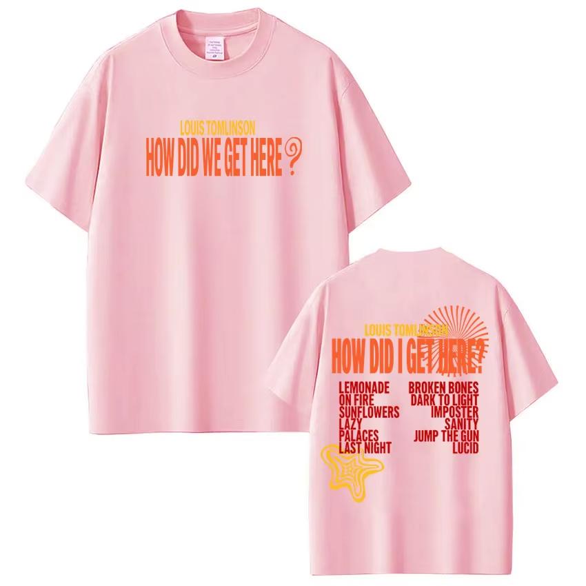 Singer Louis Tomlinson How Did I Get Here Tour Print Tshirt Men Women Harajuku Tshirt Casual pure Cotton Aesthetics Tshirs