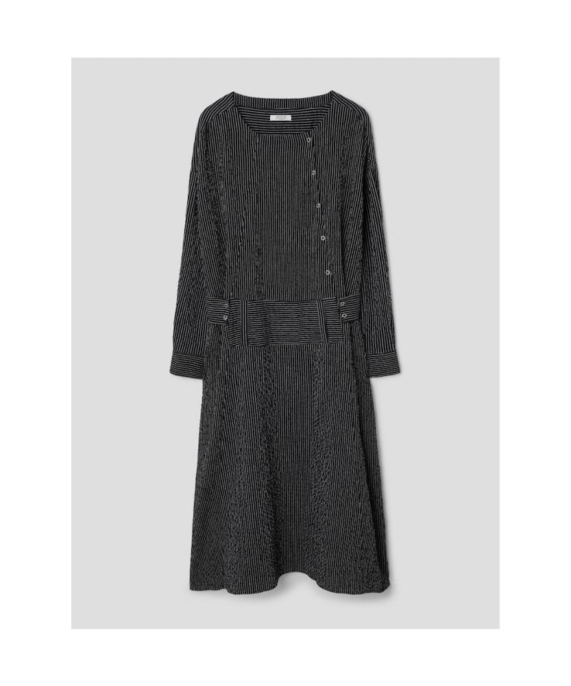 Anggae Belted Tunic Dress Black