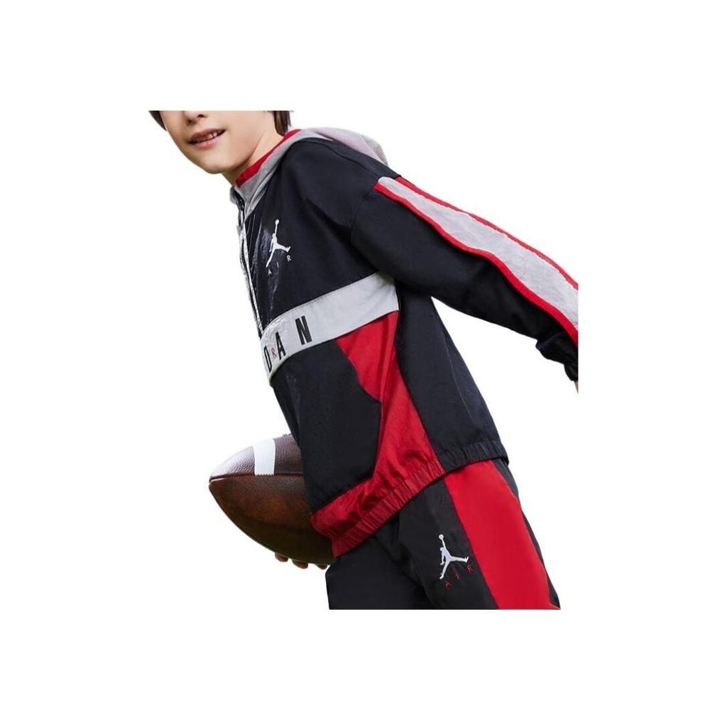 Jordan Breathable Hooded Woven Casual Jacket Kids Jackets Black JD2112047GS-001