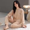 Пижама Женская Зимняя Тонкий Вельвет Островной Вельвет Утолщенный Вельвет Коралловый Вельвет Осень И Зима Фланель Зимние Модели Можно Носить На Улице Домашняя Одежда