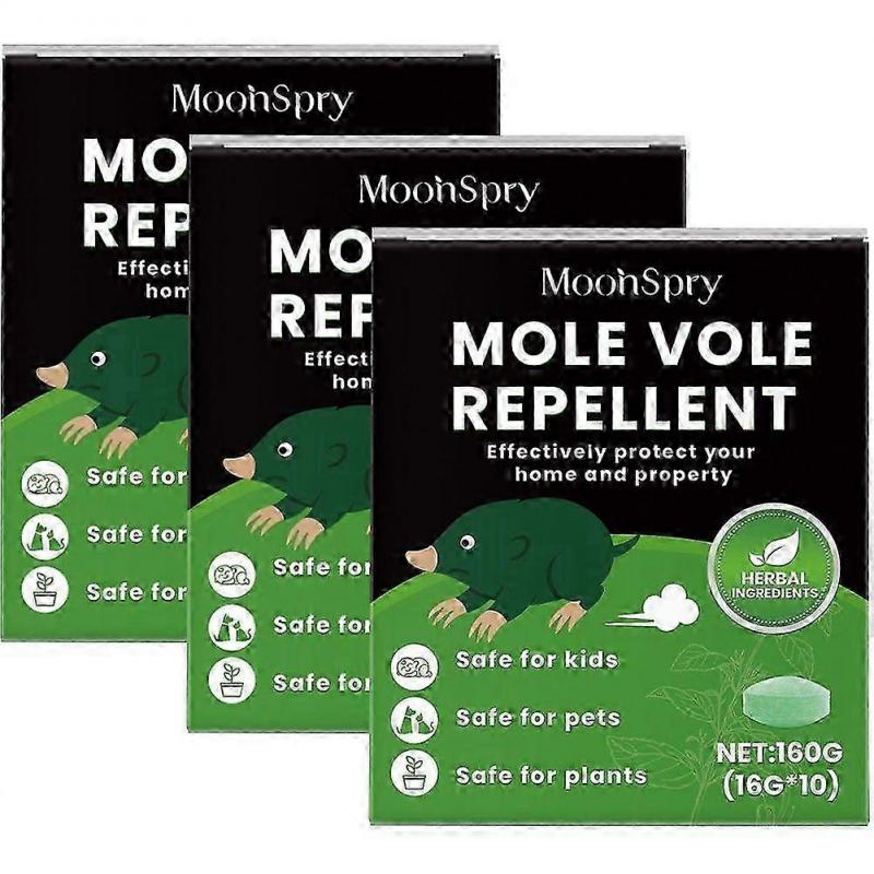 30PCS Ground Mole Prevention Vole Away For Outdoors Fast-Acting Long-Lasting Mole Repeller Pills For Yard Garage Camping Garden Lawn