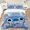3pcs Stitch 1 Cover+2 Pillowcases, Pillow Inserts Not Included, Machine Washable, All-Season Use, Teen and Adult Rooms117