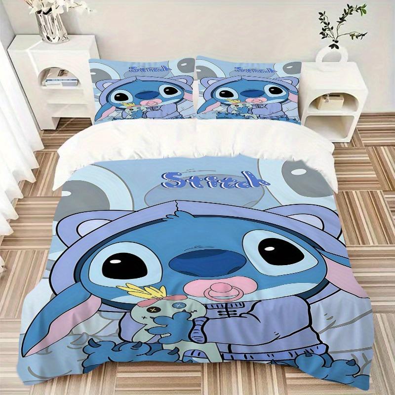 3pcs Stitch 1 Cover+2 Pillowcases, Pillow Inserts Not Included, Machine Washable, All-Season Use, Teen and Adult Rooms117