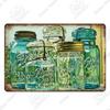 Decor Mason Jar Flower Vintage Tin Sign Retro Sunflower Metal Signs for Farmhouse Decor Home Garden Living Room Wall Decor