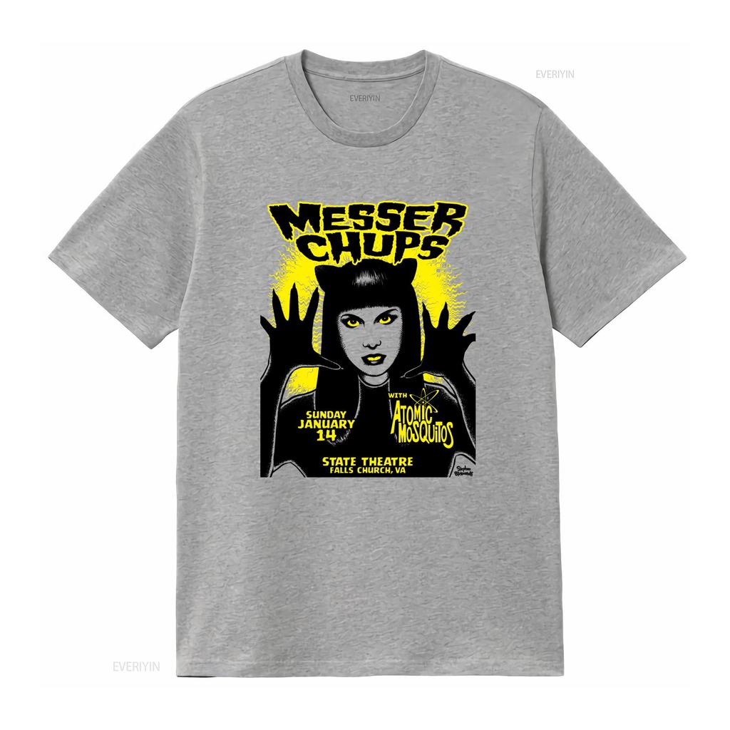 Messer Chups Atomic Mosquitos Концертная Футболка Для Фанатов Хэллоуин Вечеринка Размеры S 5XL винтажная Стиранная с принтом Удобная Повседневная