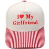 My Girlfriend Love Embroidery Truck Driver Hat Color Matching Vintage Men's and Women's Casual Sun Hat